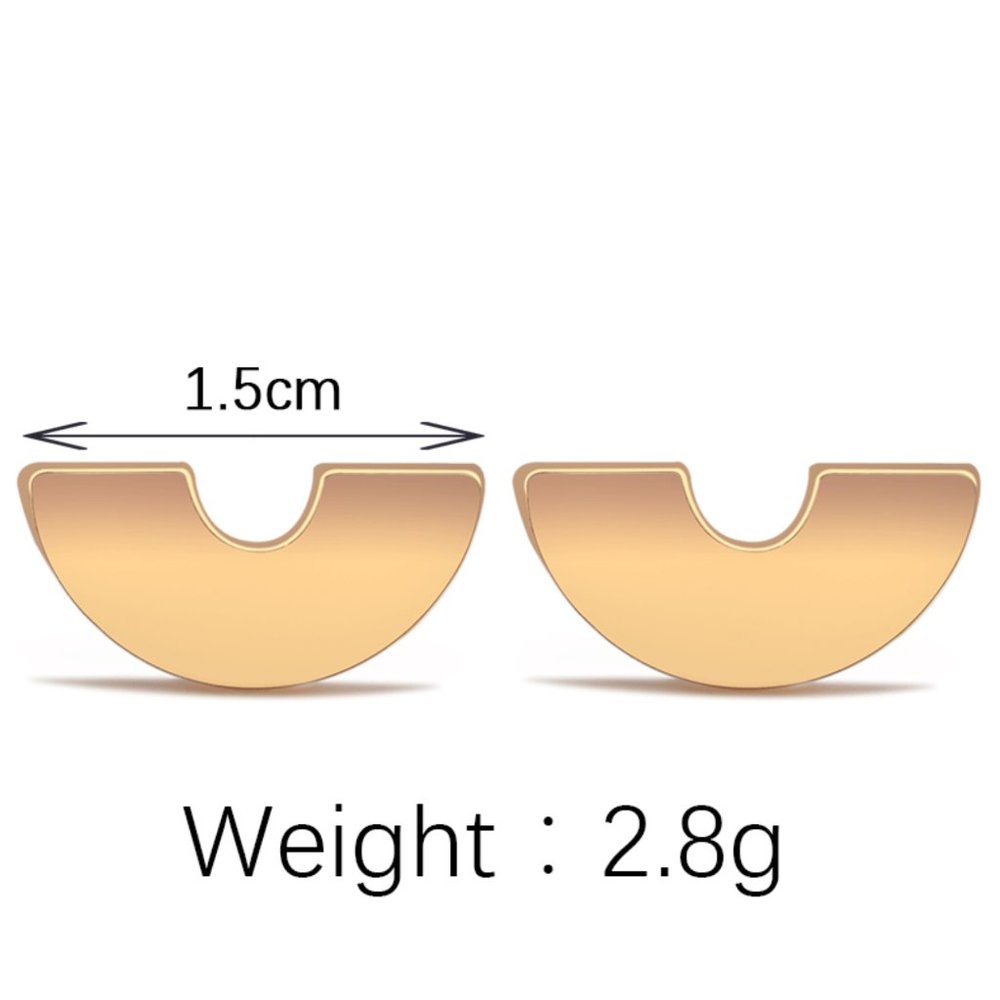 Minimalistic Stud Earrings - Picture 4 of 12
